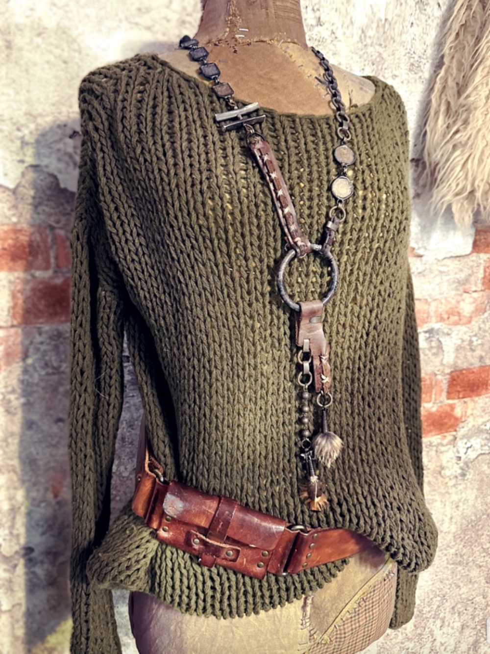 raw knit sweater